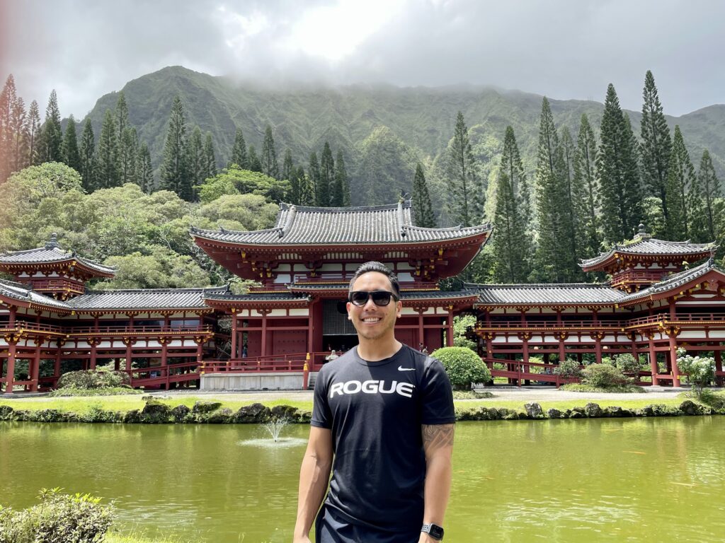 Edgar at Byodo-In-Temple in Kaneohe, Hawaii